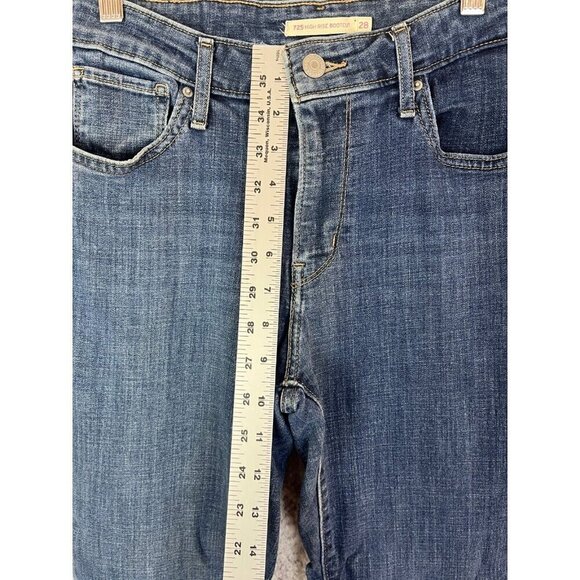 Levi's Jeans Women W28 L32 Blue 725 High Rise Bootcut Western Y2K 90s Boho Retro - Picture 6 of 15